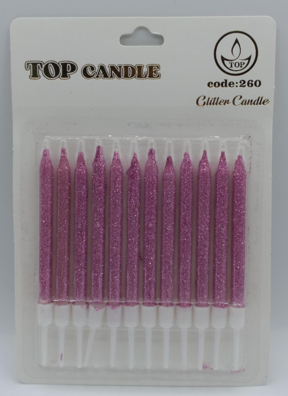 Fuşya Doğum Günü Mumu 12 Li Kod: 260